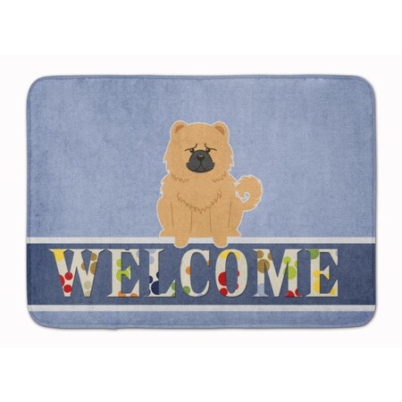 Carolines Treasures Chow Chow Cream Welcome Machine Washable Memory Foam Mat BB5725RUG